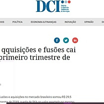 Valor de qquisies e fuses cai 56% no primeiro trimestre de 2019